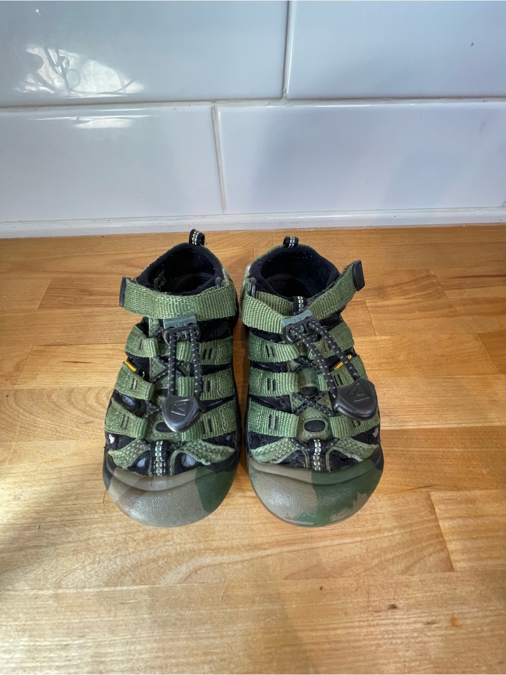 Keen Olive Green Camo Kids Outdoor Sandals